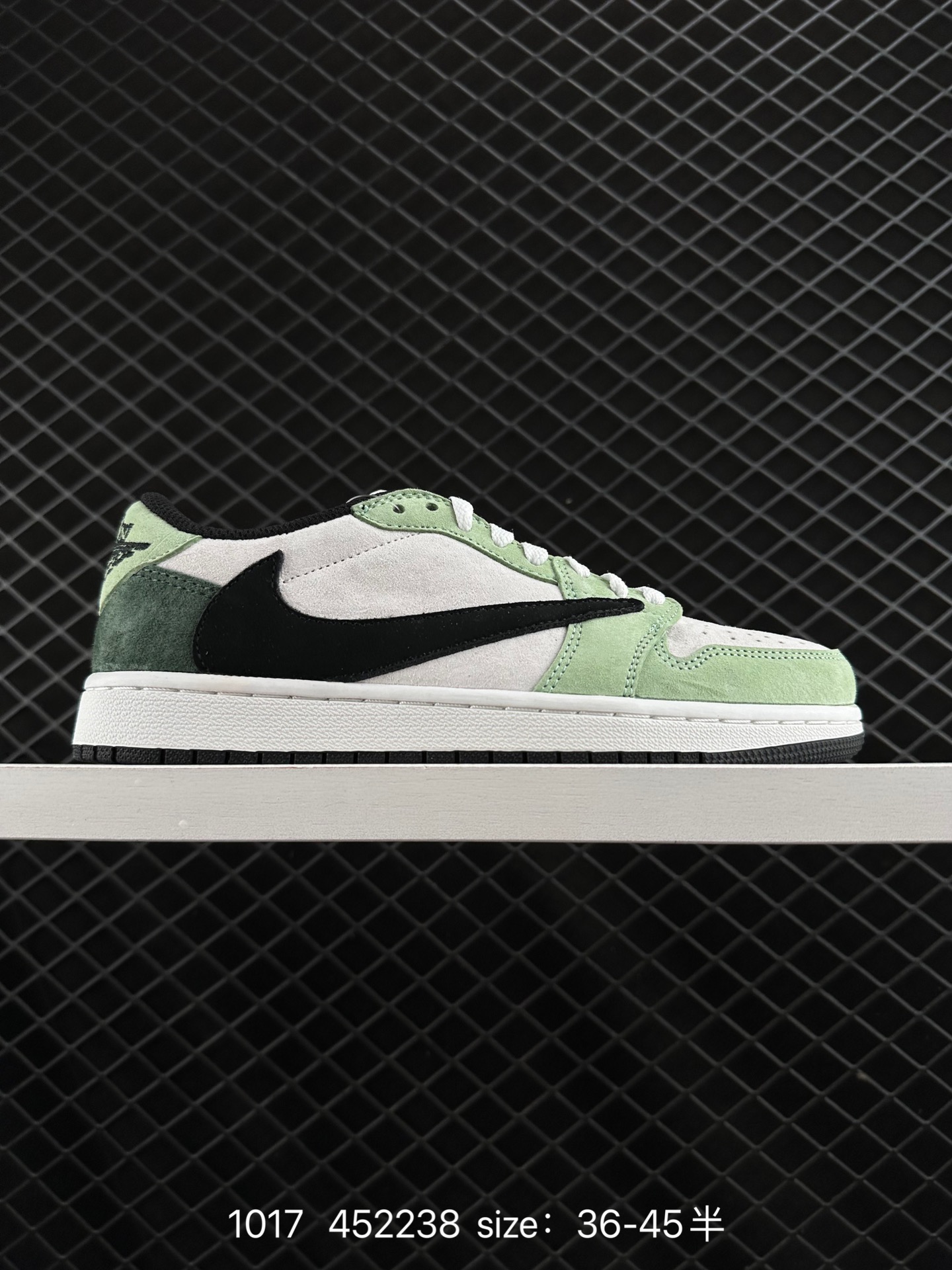 fragment design x Travis Scott x Nike Air Jordan 1 Low OG SP”Black/Green Toe“